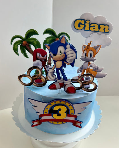 Sonic and Friends Cake Topper, Sonic Birthday, Sonic Cake topper, Super Sonic Topper, Sonic Inspiration, Happy Birthday Cake Topper.