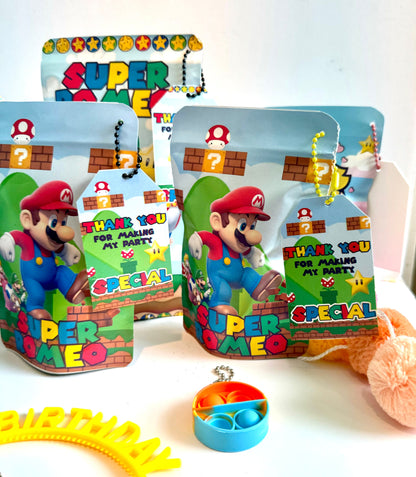 Super Mario Kids Favor bags - Souvenir bags, playdough kit, children's souvenirs, sensory EMPTY BAGS