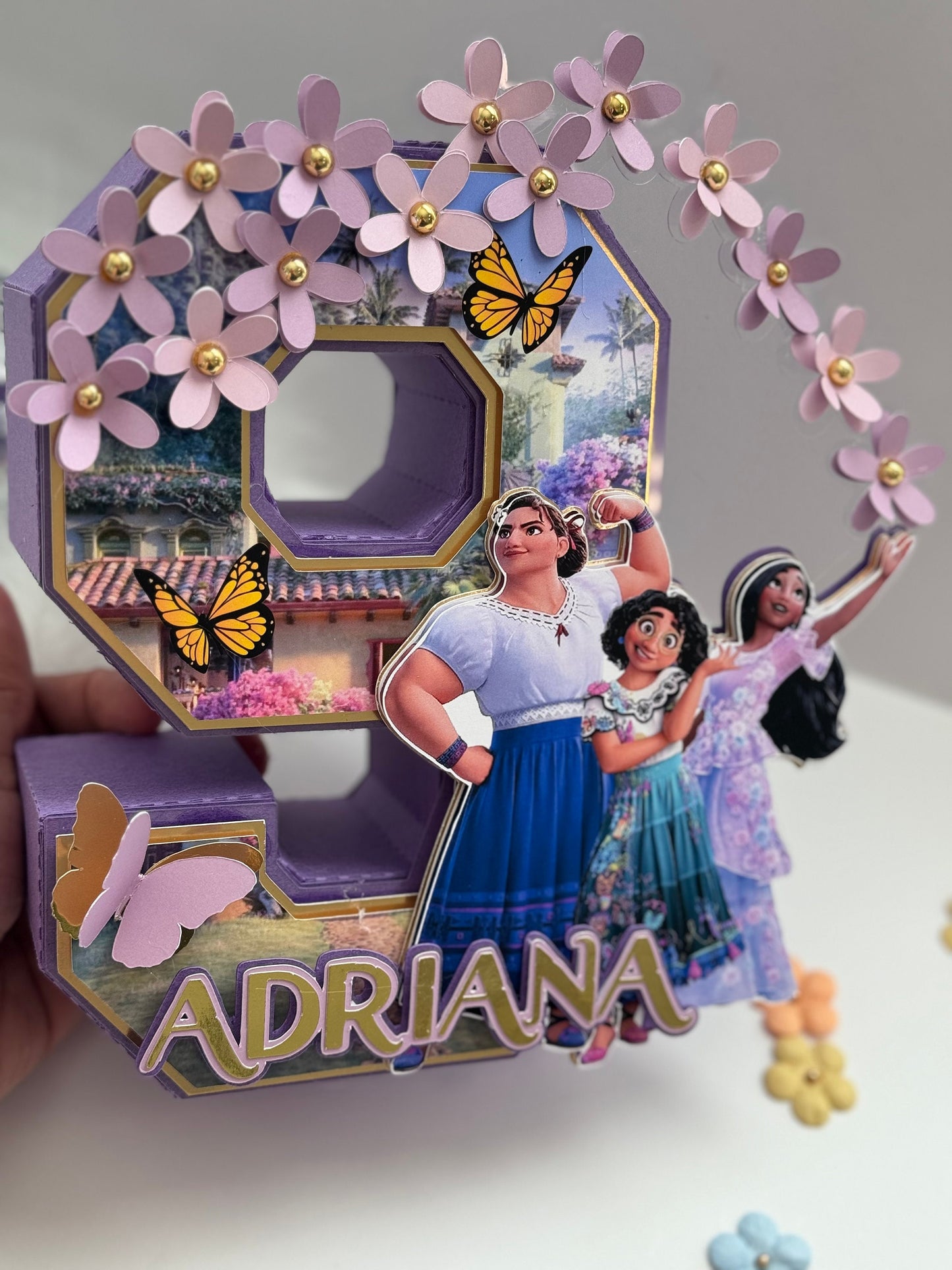 Encanto 3D Number - Encanto Party Decor - Madrigal Party - Encanto Cake Decor - Cake Decoration - Girl Birthday Party Decor