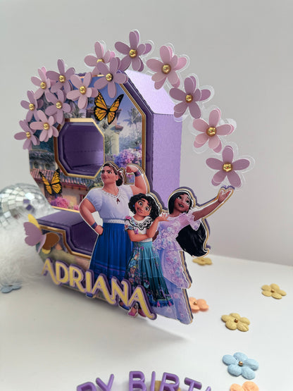 Encanto 3D Number - Encanto Party Decor - Madrigal Party - Encanto Cake Decor - Cake Decoration - Girl Birthday Party Decor