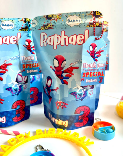 Spider-Man Favor bags, Spiderman Party Bags, Spiderman Party Favor, 3D Spiderman Gift Box, Boy Spider-Man Birthday