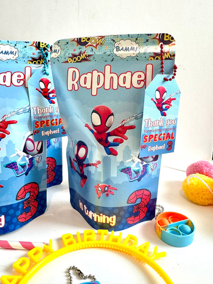 Spider-Man Favor bags, Spiderman Party Bags, Spiderman Party Favor, 3D Spiderman Gift Box, Boy Spider-Man Birthday