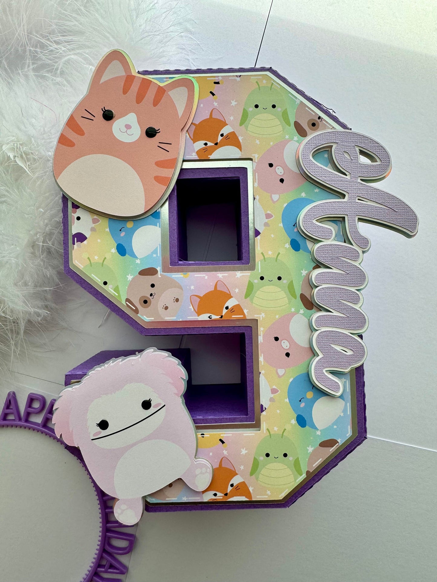 Squishmallows 3D Number.  Party Decorations. Squishmallows Birthday Party.  Personalized Squishmallows Party Decor. Squishies