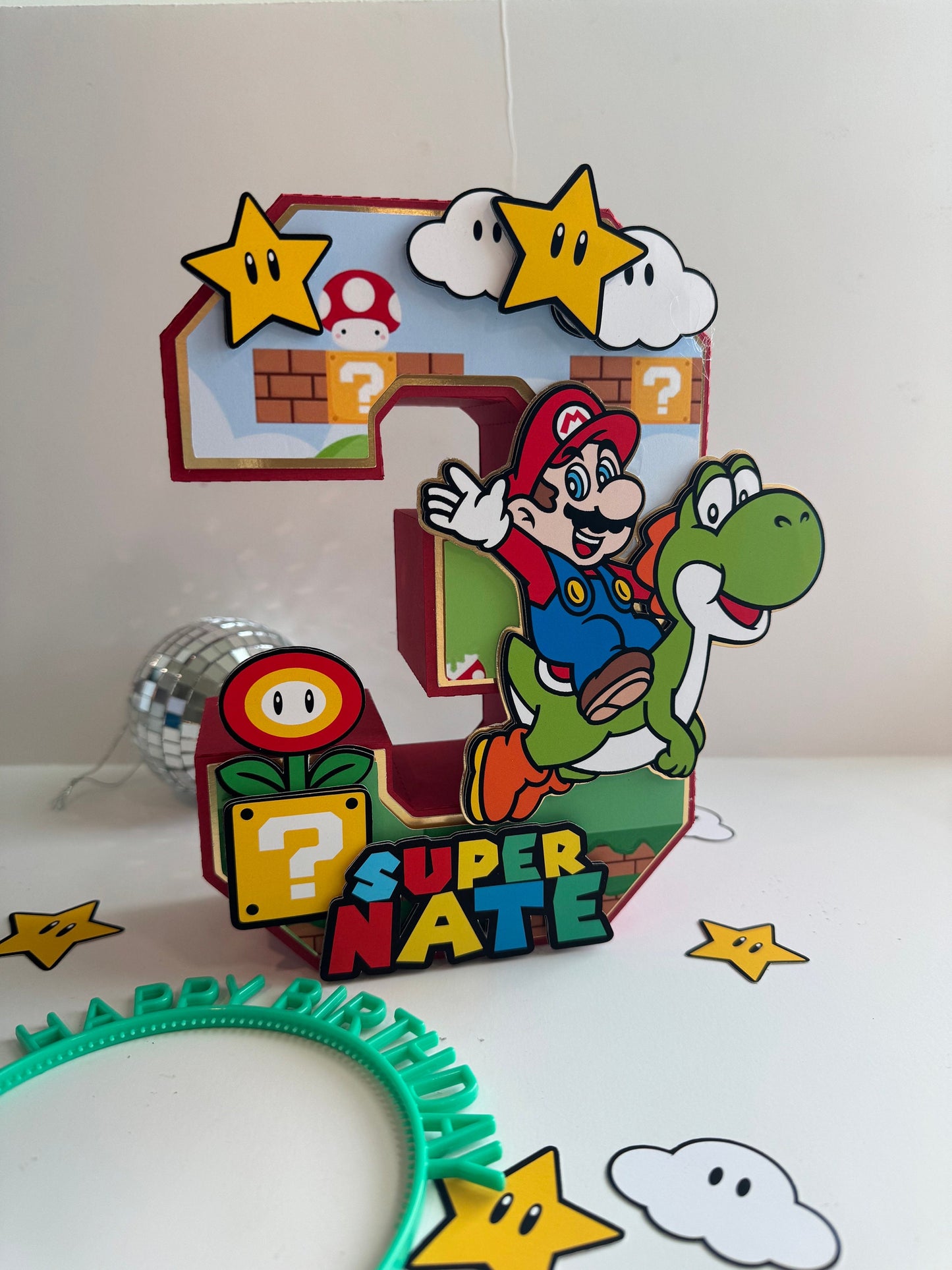 Super Mario 3D letters / Mario Brothers Birthday Decorations / Super  Party /  Mario Game  Birthday / Boys and Girls 3D Large Number