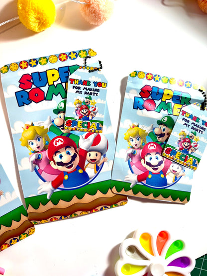 Super Mario Kids Favor bags - Souvenir bags, playdough kit, children's souvenirs, sensory EMPTY BAGS