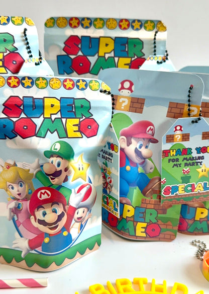 Super Mario Kids Favor bags - Souvenir bags, playdough kit, children's souvenirs, sensory EMPTY BAGS