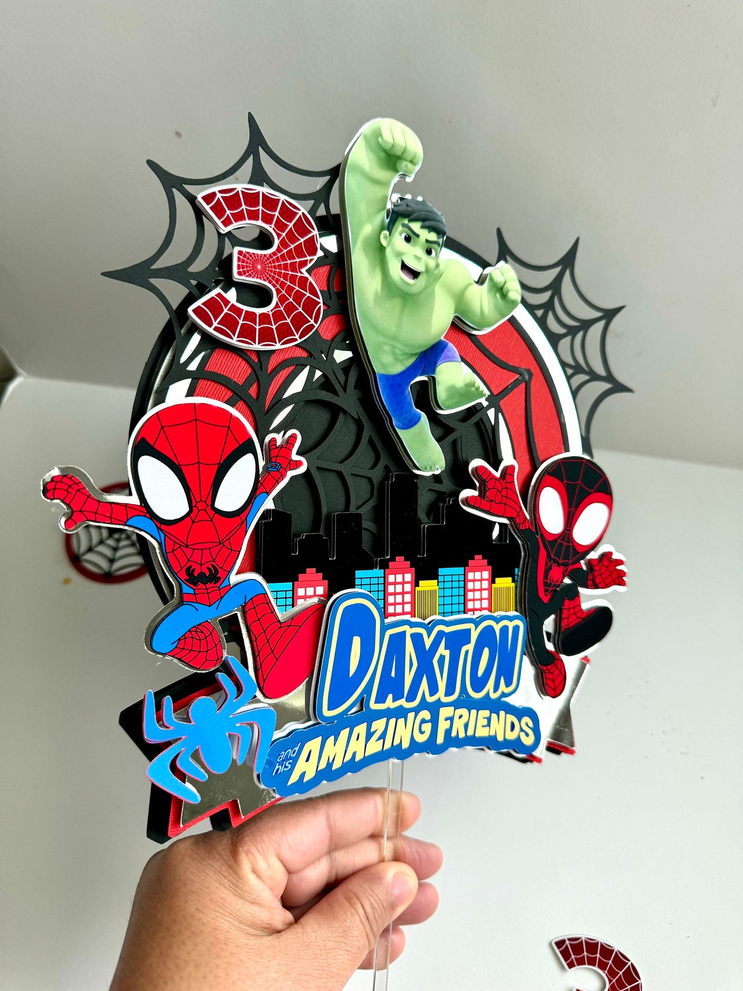 Spidey cake topper, Spider and friends , Spiderman Cake topper, Spiderman Cake topper, Spider and amazing friends, Spiderman 3D Candy Bo