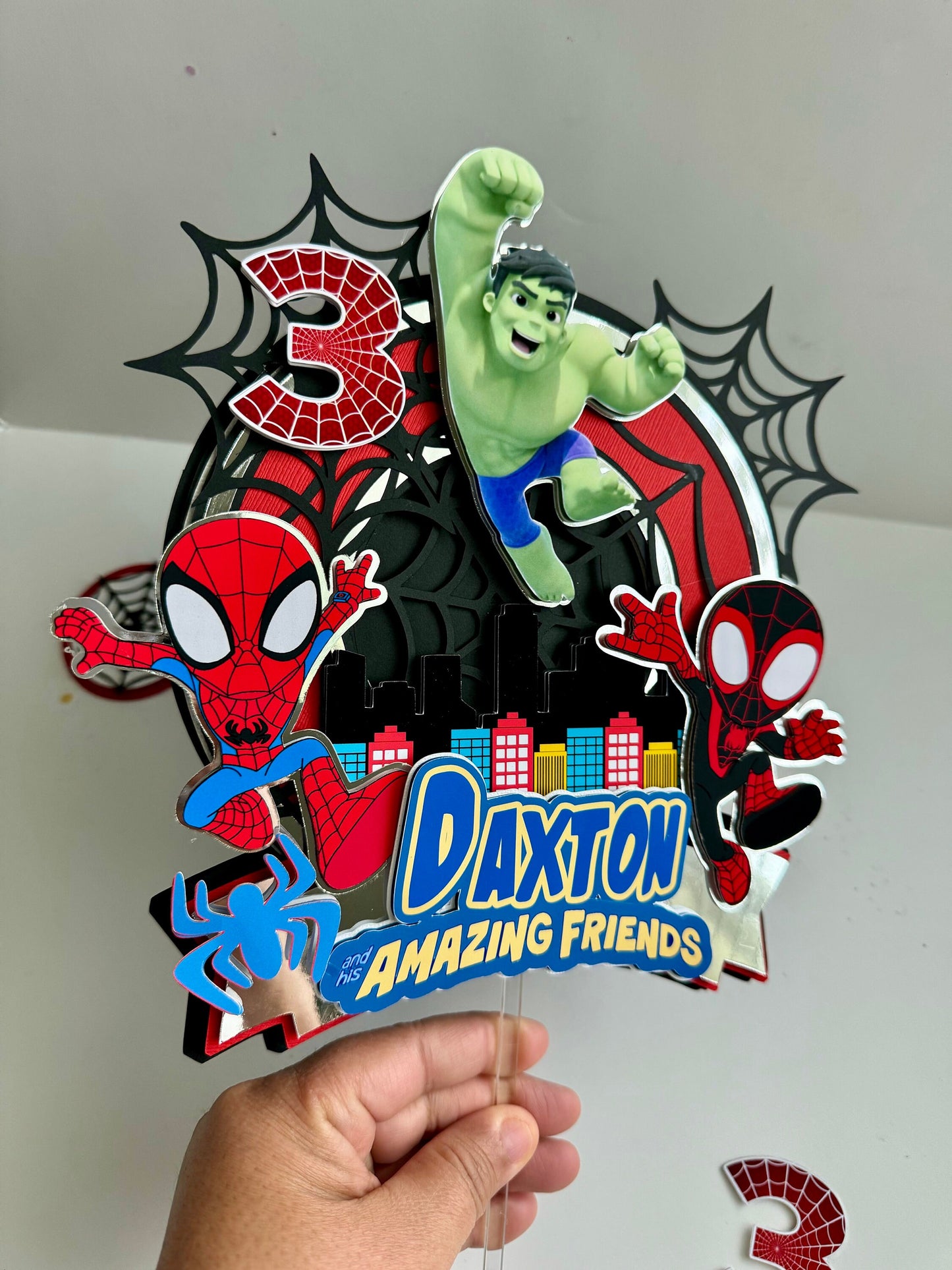 Spidey cake topper, Spider and friends , Spiderman Cake topper, Spiderman Cake topper, Spider and amazing friends, Spiderman 3D Candy Bo