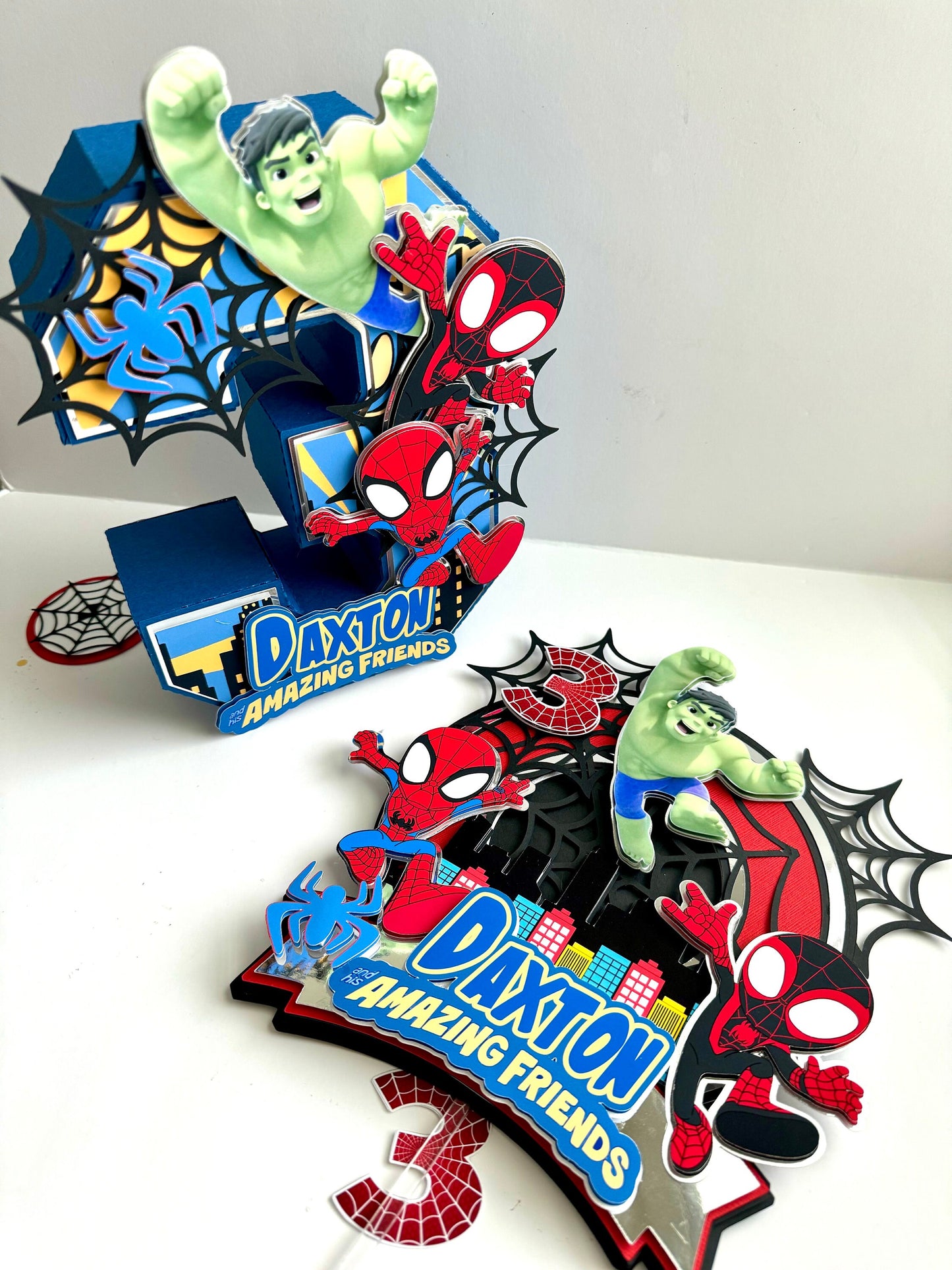 Spidey cake topper, Spider and friends , Spiderman Cake topper, Spiderman Cake topper, Spider and amazing friends, Spiderman 3D Candy Bo