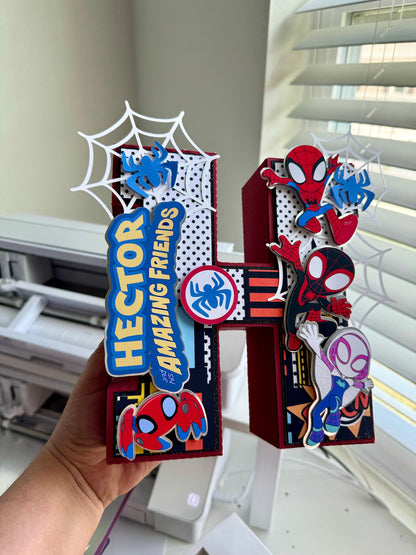 Spidey & his amazing friends The Amazing Friends Centerpiece Decor, Spiderman Party Favor, 3D Spiderman decor, Boy Spider-Man Birthday