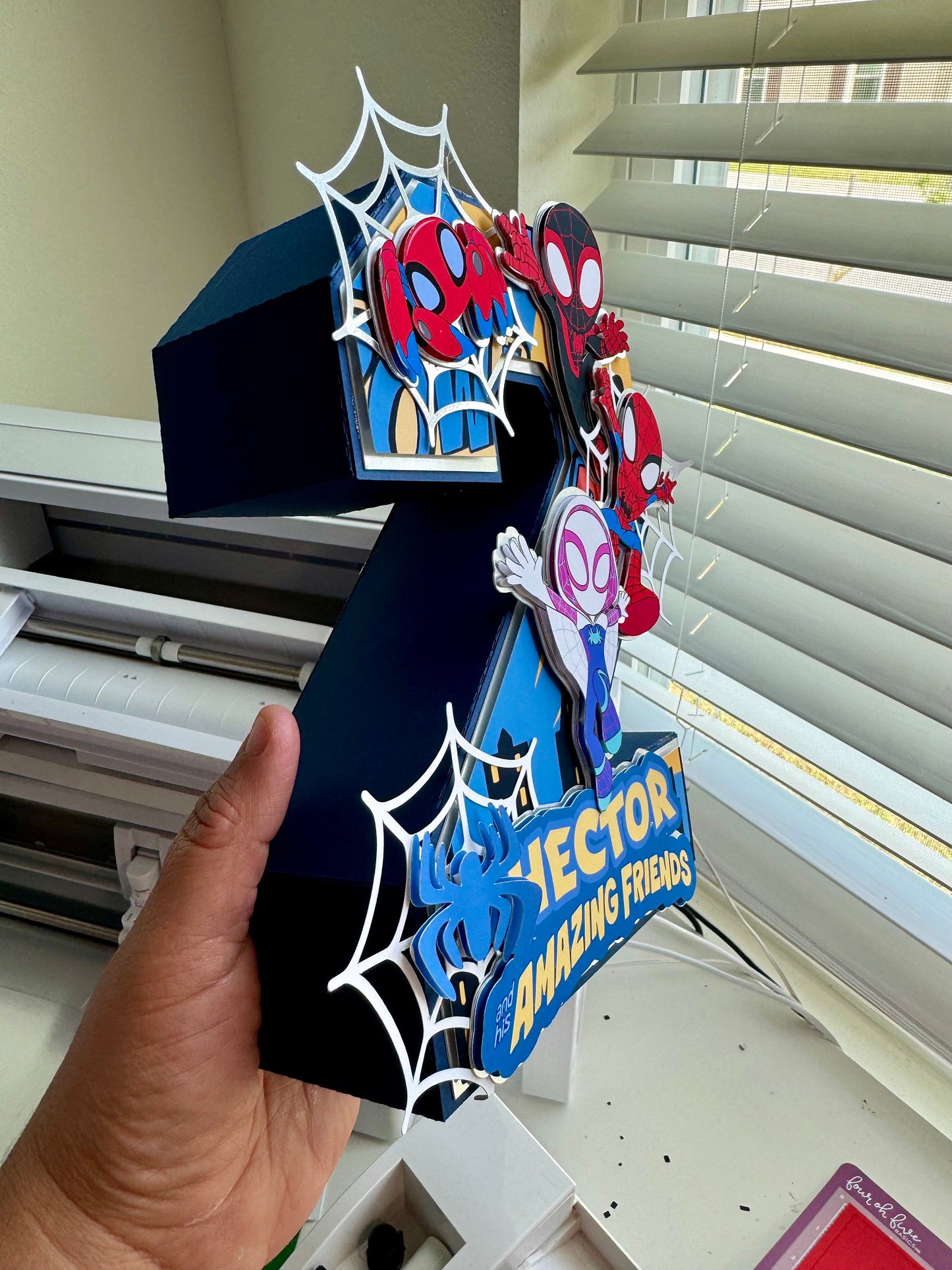 Spidey & his amazing friends The Amazing Friends Centerpiece Decor, Spiderman Party Favor, 3D Spiderman decor, Boy Spider-Man Birthday