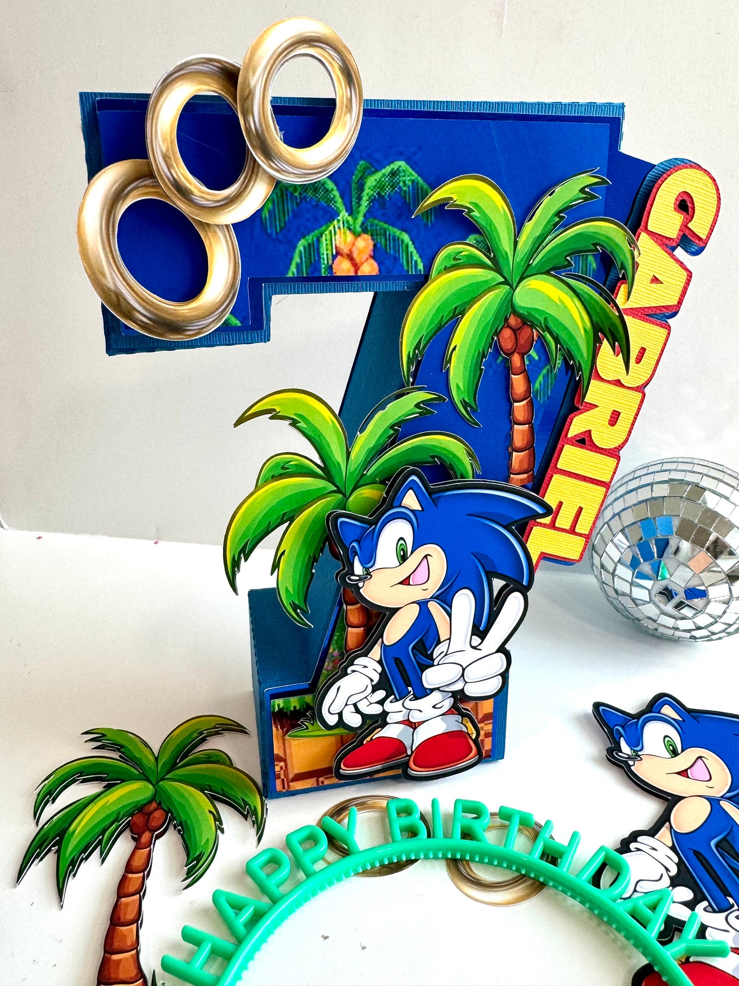 Sonic the Hedgehog 3D Letters Party Decor Sonic 3D number Decor