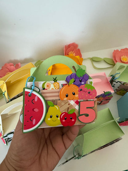 Mini Gable Box for Fruit-Themed Party Favors - Perfect for Kids' Birthdays, Baby Showers, and Summer Celebrations.