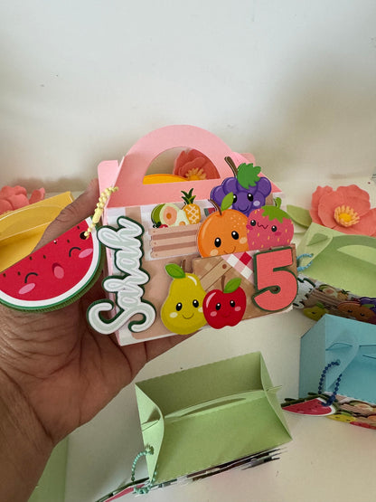 Mini Gable Box for Fruit-Themed Party Favors - Perfect for Kids' Birthdays, Baby Showers, and Summer Celebrations.