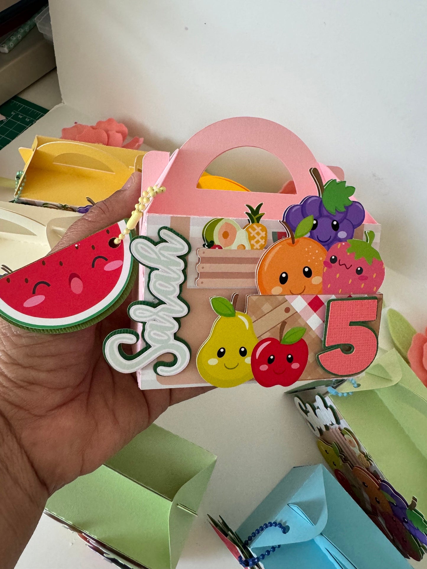 Mini Gable Box for Fruit-Themed Party Favors - Perfect for Kids' Birthdays, Baby Showers, and Summer Celebrations.