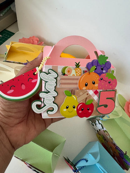 Mini Gable Box for Fruit-Themed Party Favors - Perfect for Kids' Birthdays, Baby Showers, and Summer Celebrations.