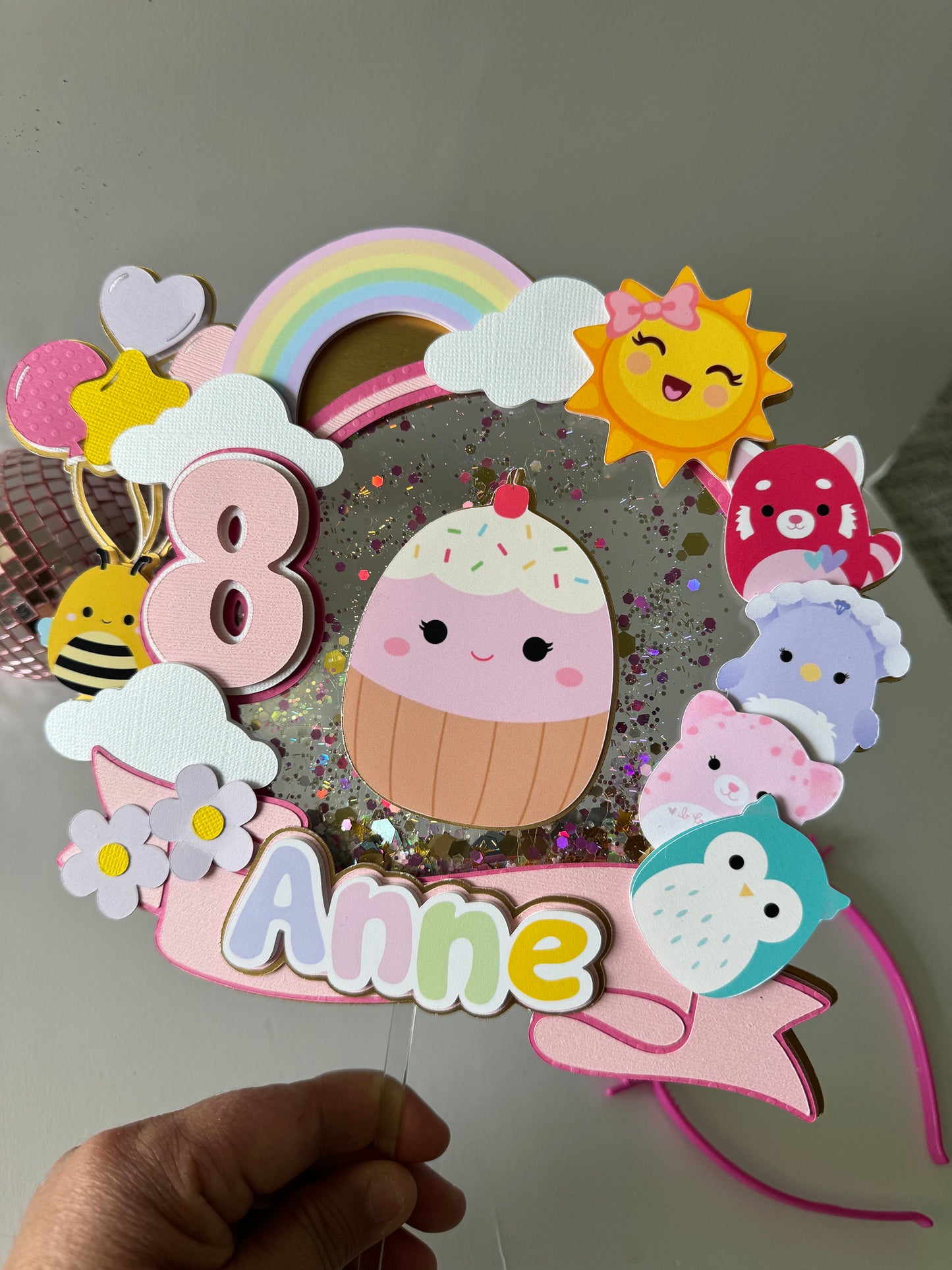 Squishmallows Theme Cake Topper | Cute Plush Animal Cake Topper | Birthday Cake Topper | Party Decoration