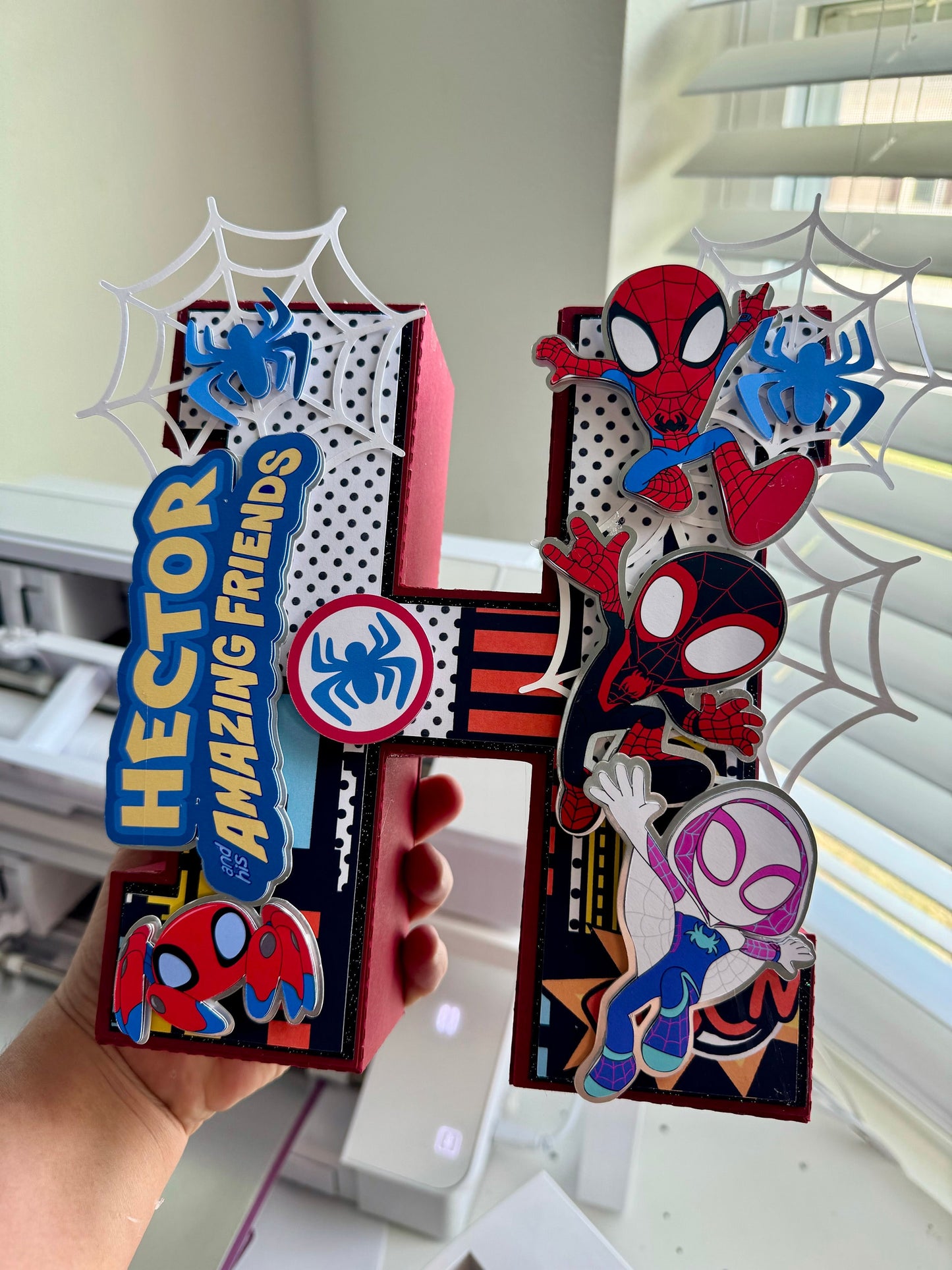 Spidey & his amazing friends The Amazing Friends Centerpiece Decor, Spiderman Party Favor, 3D Spiderman decor, Boy Spider-Man Birthday