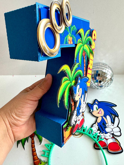 Sonic the Hedgehog 3D Letters Party Decor Sonic 3D number Decor