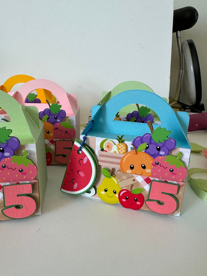 Mini Gable Box for Fruit-Themed Party Favors - Perfect for Kids' Birthdays, Baby Showers, and Summer Celebrations.