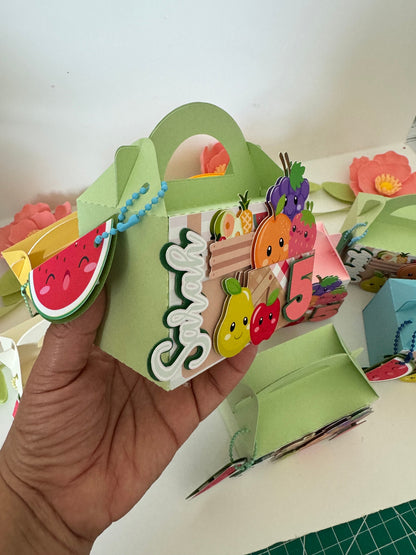 Mini Gable Box for Fruit-Themed Party Favors - Perfect for Kids' Birthdays, Baby Showers, and Summer Celebrations.