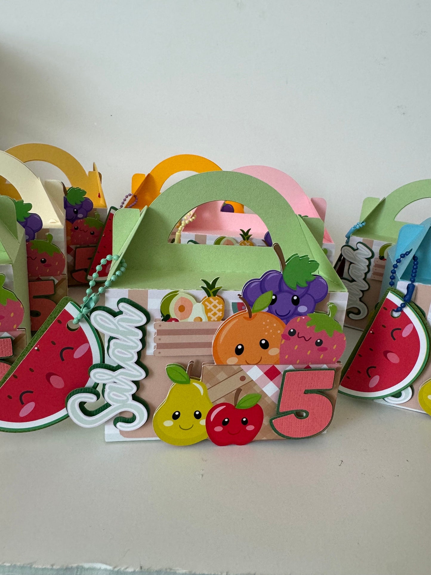 Mini Gable Box for Fruit-Themed Party Favors - Perfect for Kids' Birthdays, Baby Showers, and Summer Celebrations.