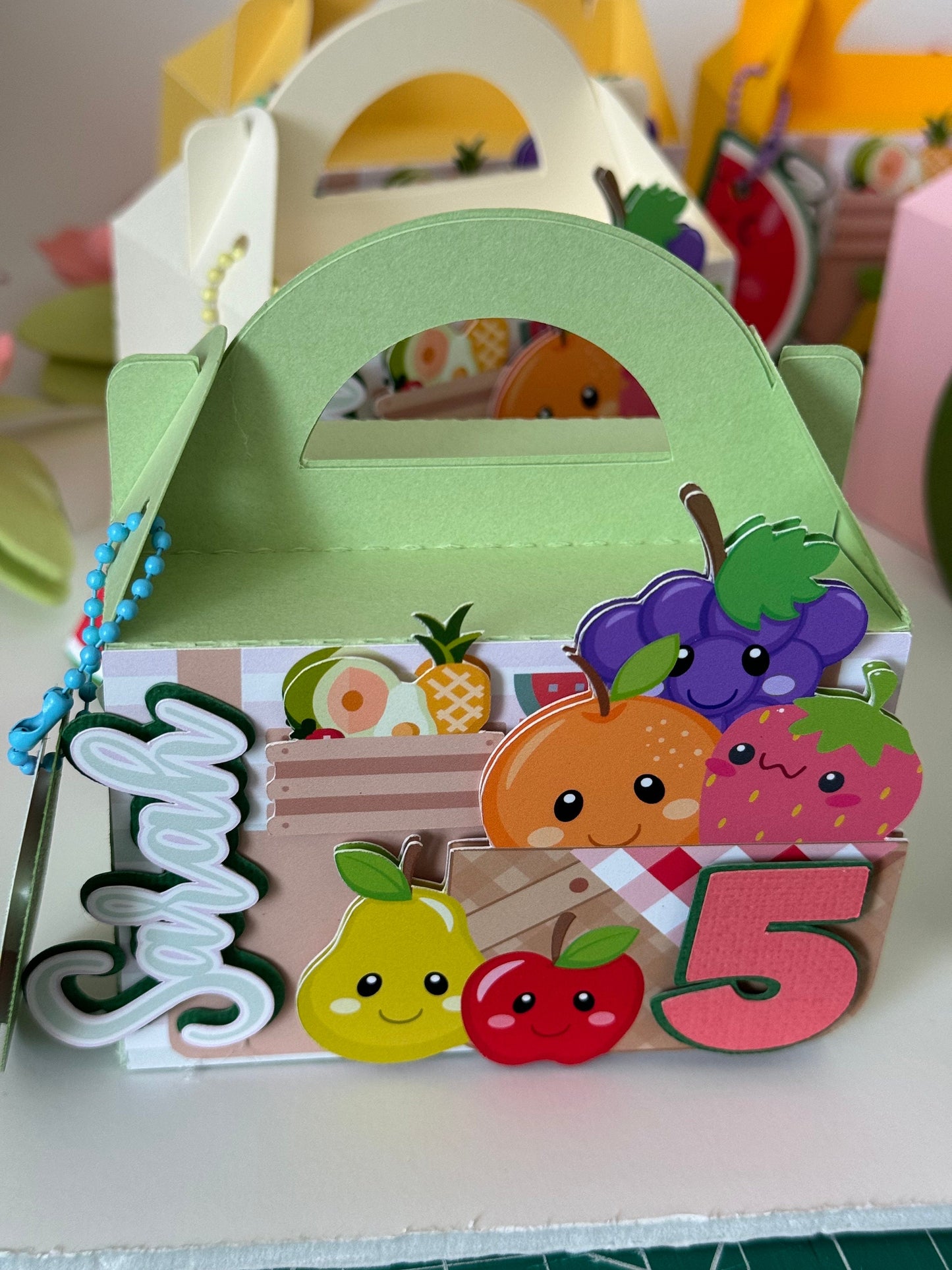 Mini Gable Box for Fruit-Themed Party Favors - Perfect for Kids' Birthdays, Baby Showers, and Summer Celebrations.