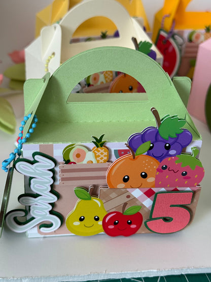 Mini Gable Box for Fruit-Themed Party Favors - Perfect for Kids' Birthdays, Baby Showers, and Summer Celebrations.