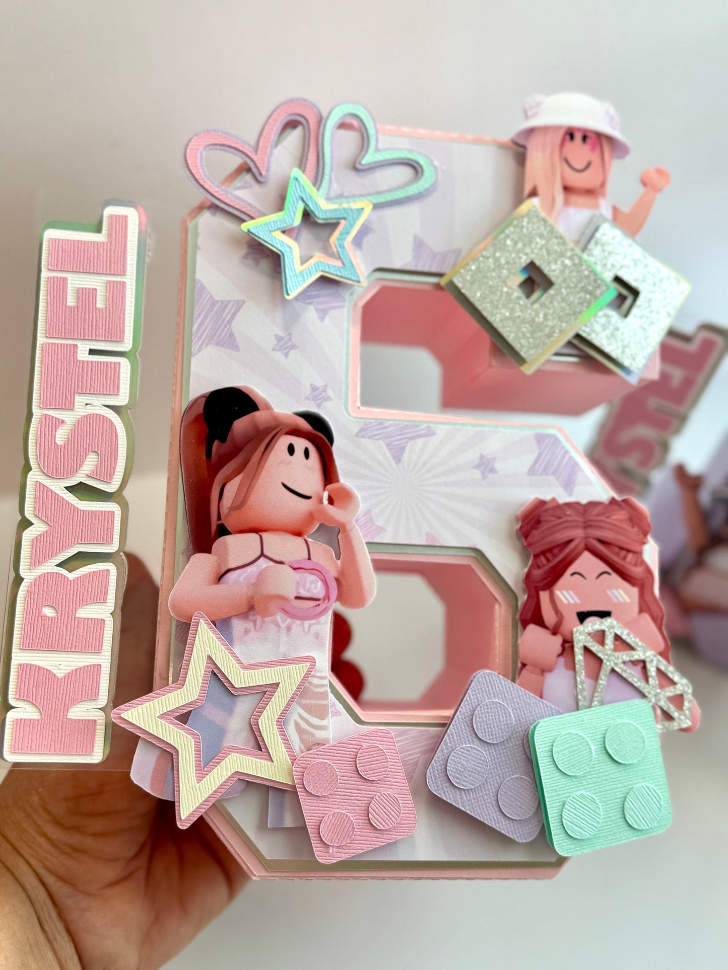 Roblox Girls 3D Letters/Number Decor / Roblox Party / Roblox Game Birthday